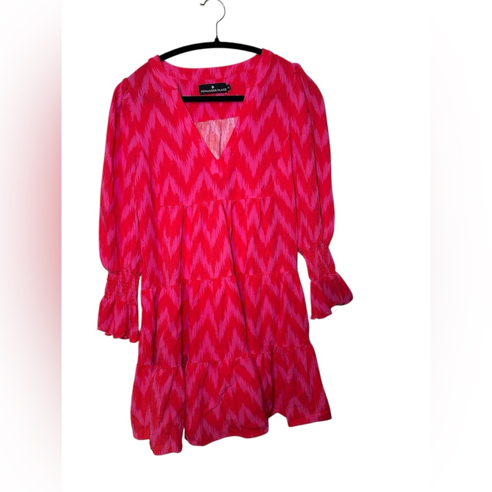 Pomander Place Red Chevron Kids Dress